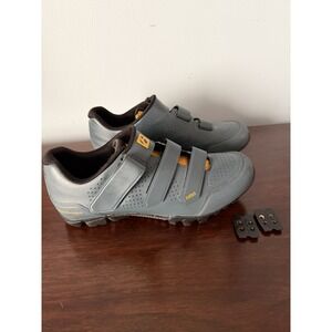 Bontrager Evoke MTB Cycling Shoes Mens US 12 EU 45 2-Bolt SPD Gray Blue